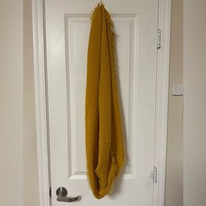 Yellow Fringed Scarf